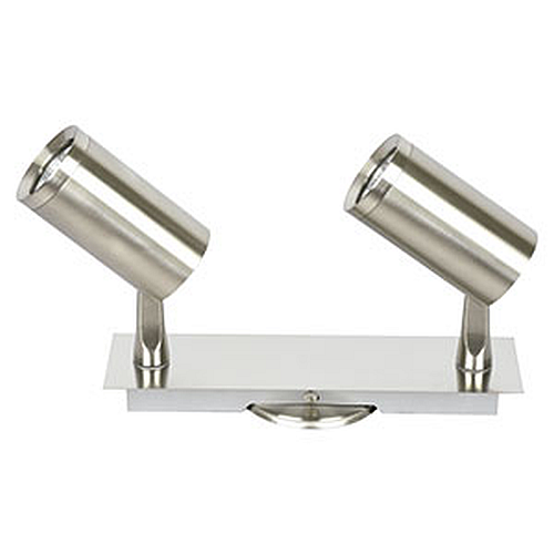 Aplique 2 luces GU10 niquel tempano